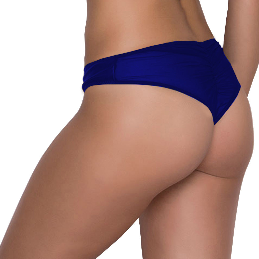 Women's Satin Zipper Thong
