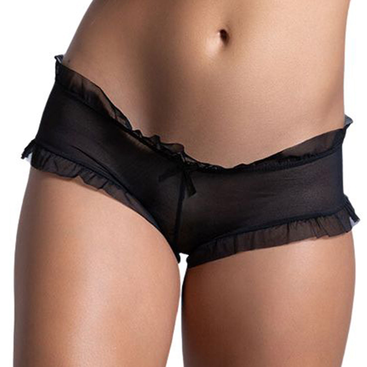 Women's Sheer Mesh Ruffle Panty