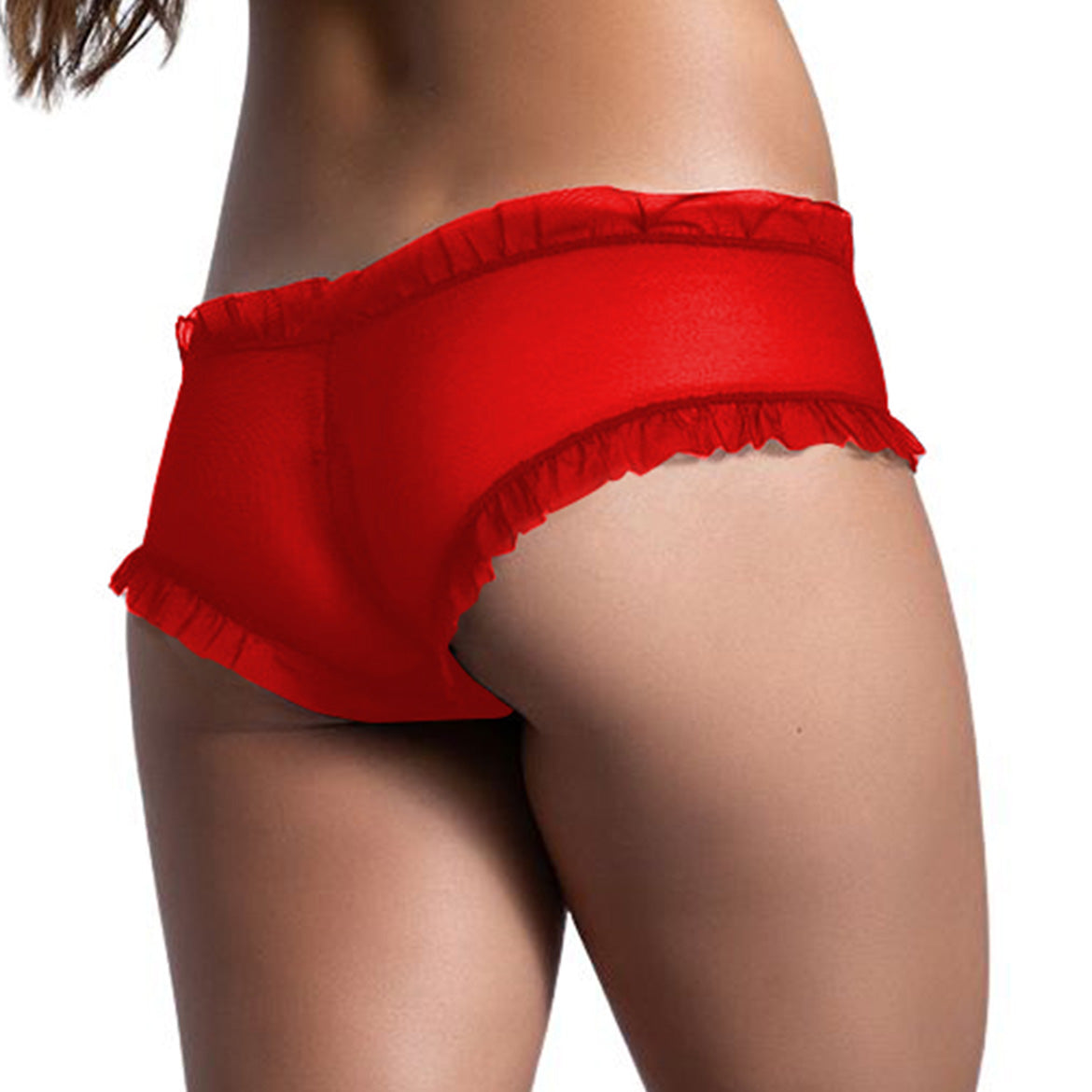 Women's Sheer Mesh Ruffle Panty