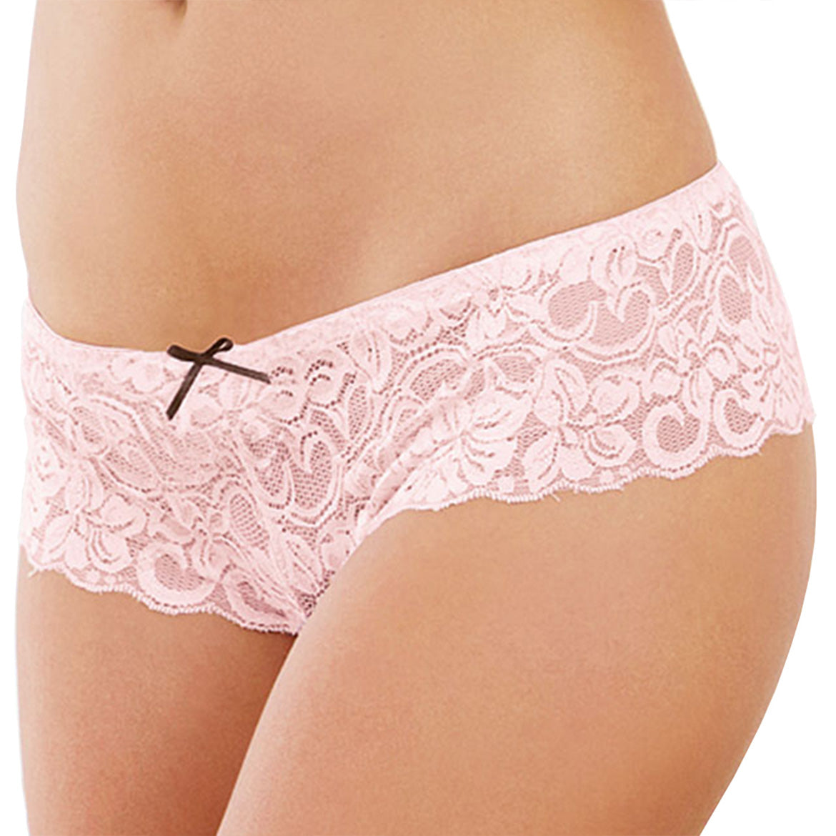 Women's Floral Lace Cheeky Panty with Bow