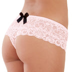 Women's Floral Lace Cheeky Panty with Bow