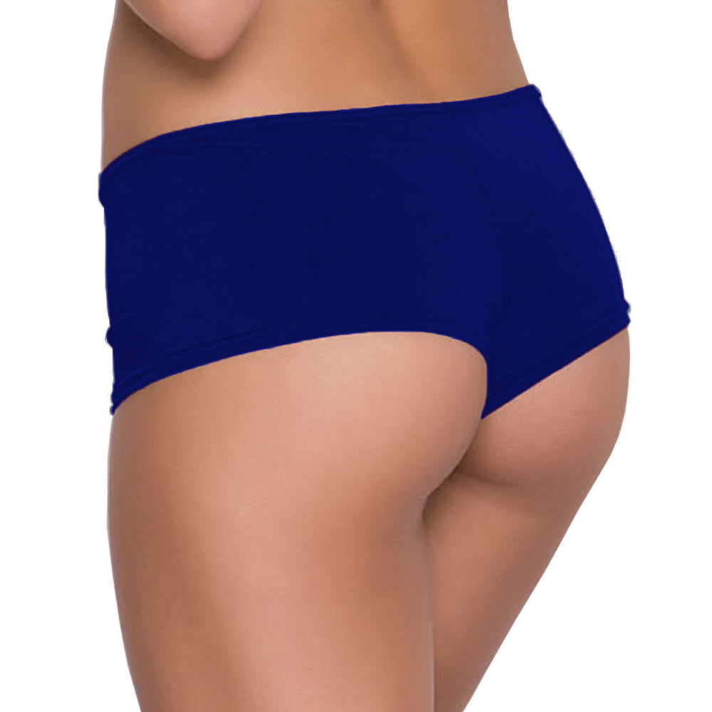 Women's Solid Mid-Waist Boyshort Panty