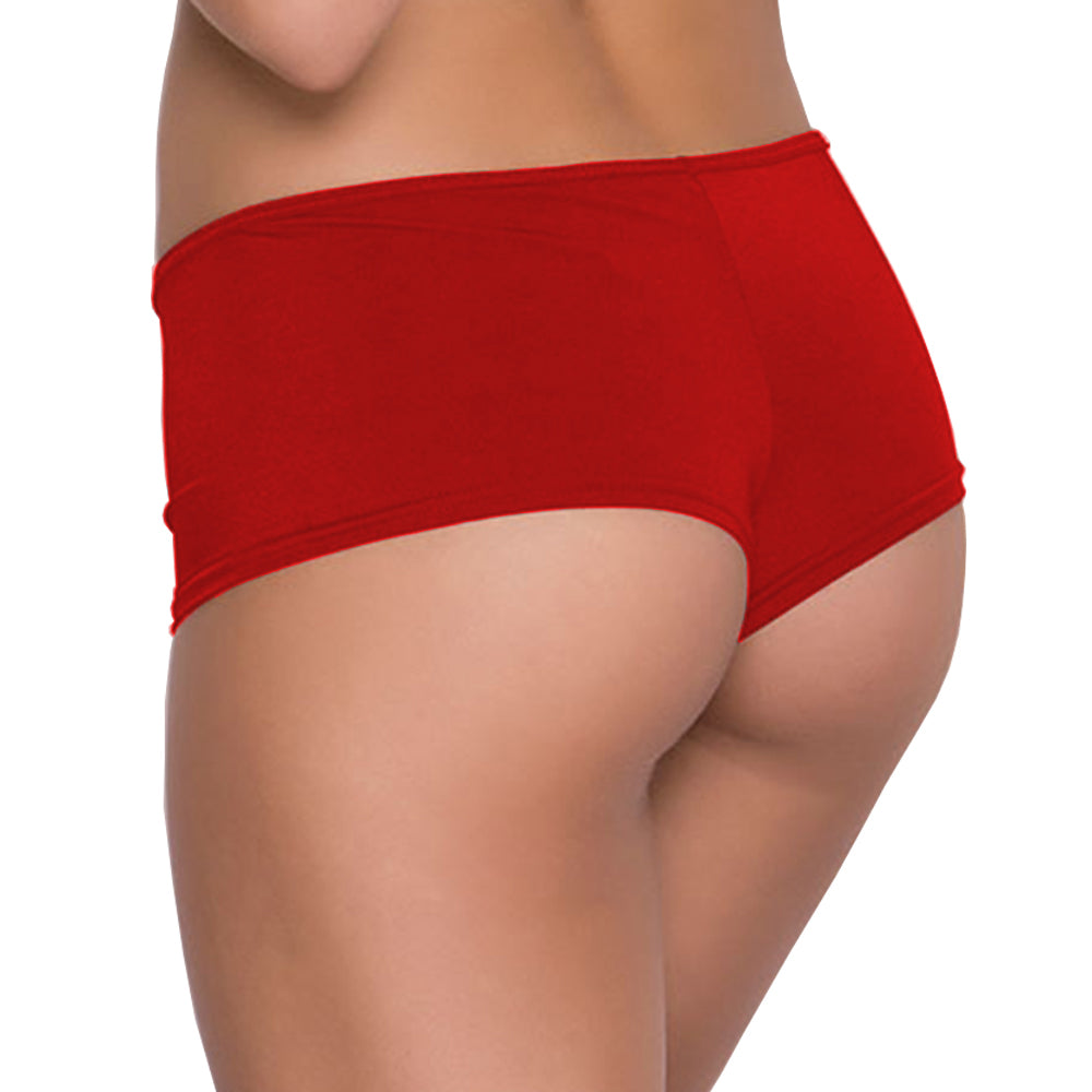 Women's Solid Mid-Waist Boyshort Panty