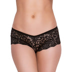 Women's Floral Lace Hipster Panty With Scalloped Trim