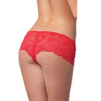 Women's Floral Lace Hipster Panty With Scalloped Trim