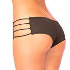 Women's Solid Boyshort Panty With Multi-Strap Sides