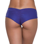 Women's Solid Boyshort Panty With Ruched Sides
