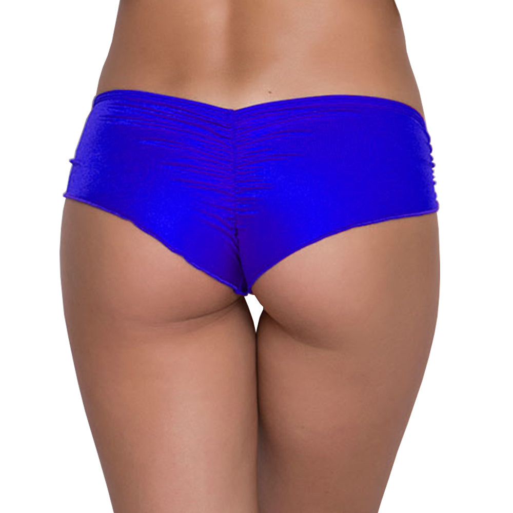 Women's Solid Boyshort Panty With Ruched Sides