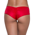 Women's Solid Boyshort Panty With Ruched Sides