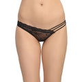 Women's Floral Lace Panty With Triple-Strap Side
