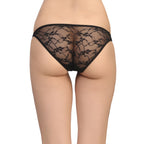 Women's Floral Lace Panty With Triple-Strap Side