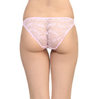 Women's Floral Lace Panty With Triple-Strap Side