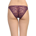 Women's Floral Lace Panty With Triple-Strap Side