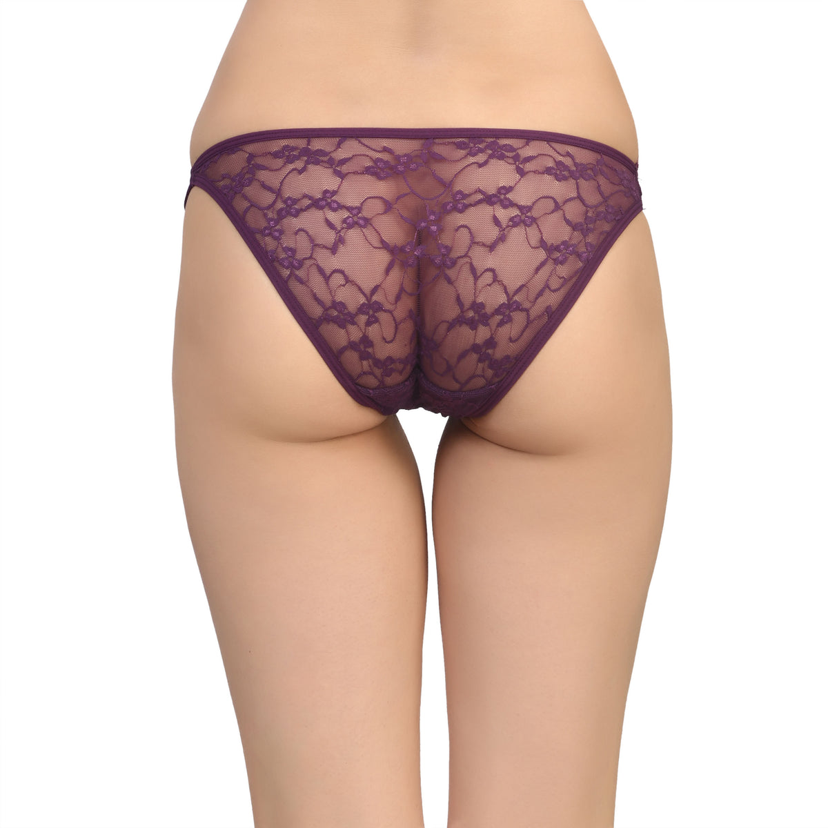 Women's Floral Lace Panty With Triple-Strap Side