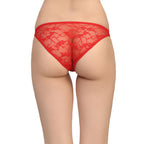 Women's Floral Lace Panty With Triple-Strap Side