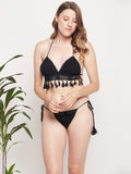 Women's Crochet Halter Bikini Set