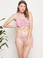 Women's Crochet Bandeau Bikini Set