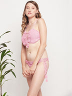 Women's Crochet Bandeau Bikini Set