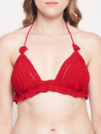 Women's Crochet Halter Bikini Set