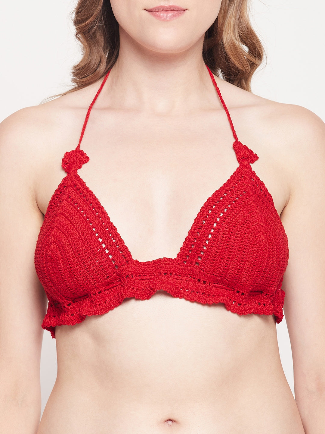Women's Crochet Halter Bikini Set